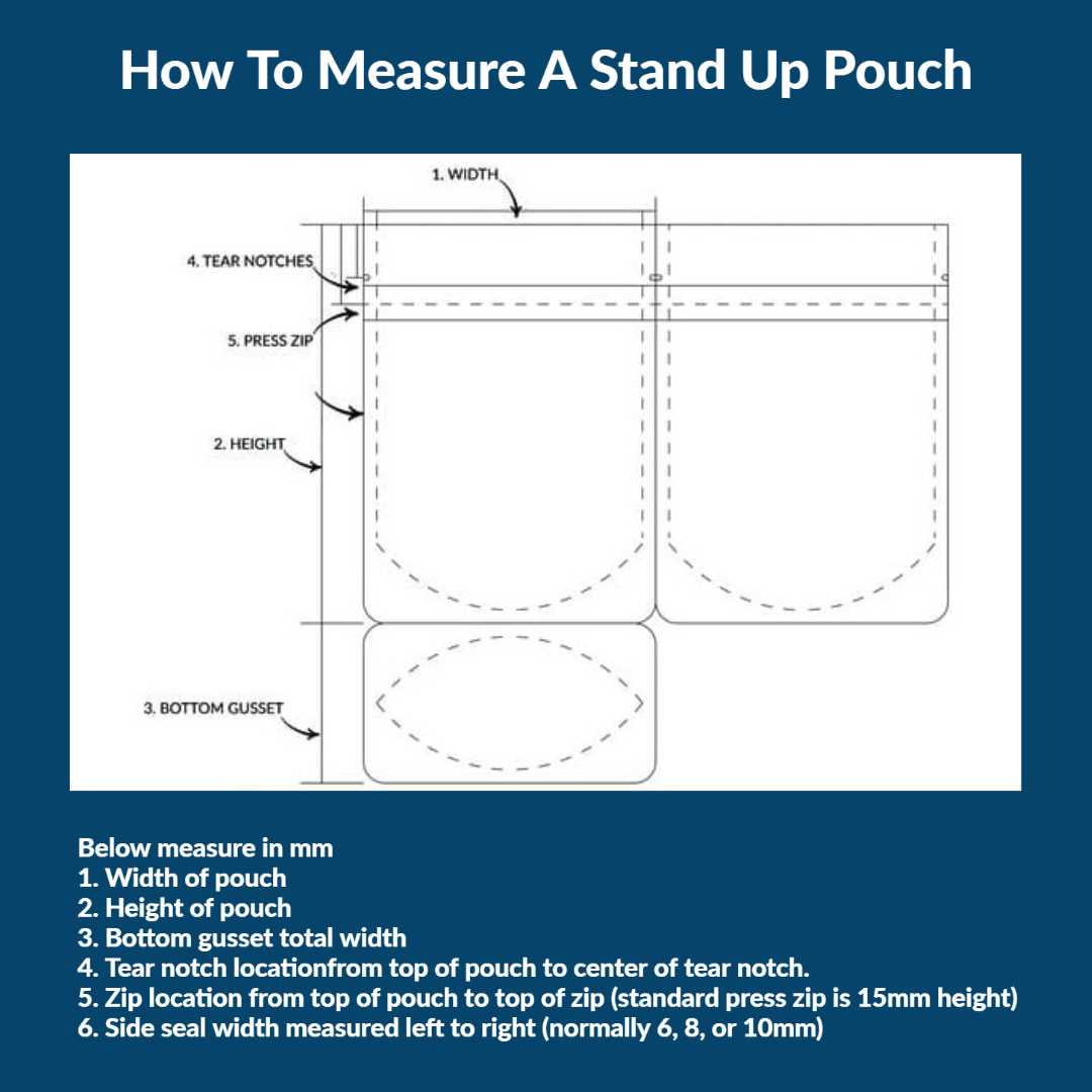 How to Measure A Stand Up Pouch